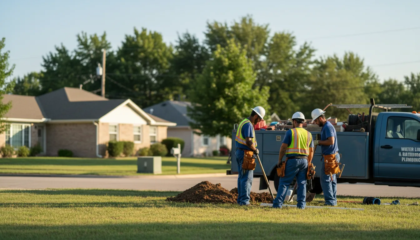 Residential water line and bathroom plumbing service in Milo, MO